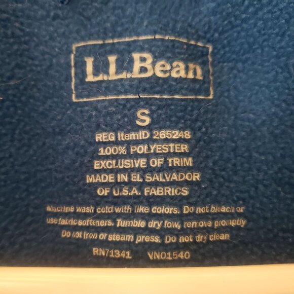 LL Bean Womens Fleece Jacket Size Small Blue Full Zip Pockets - Picture 4 of 5